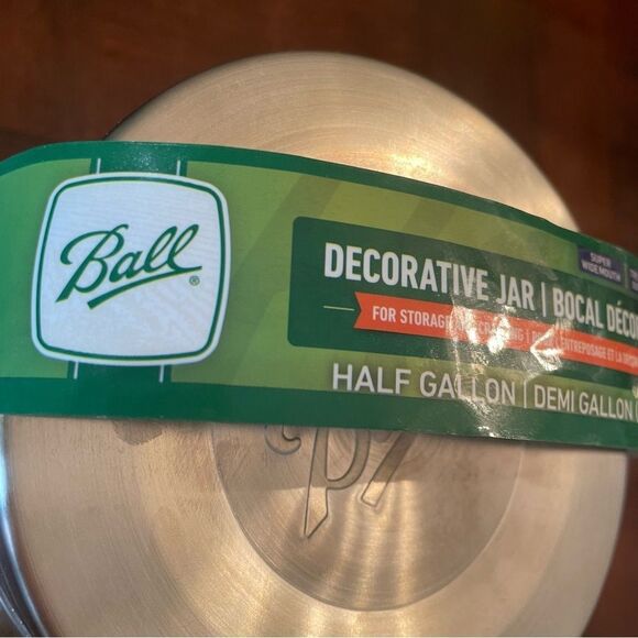 6.5" tall Large Half Gallon Mason Ball Decorative Jar Canister - Picture 7 of 10